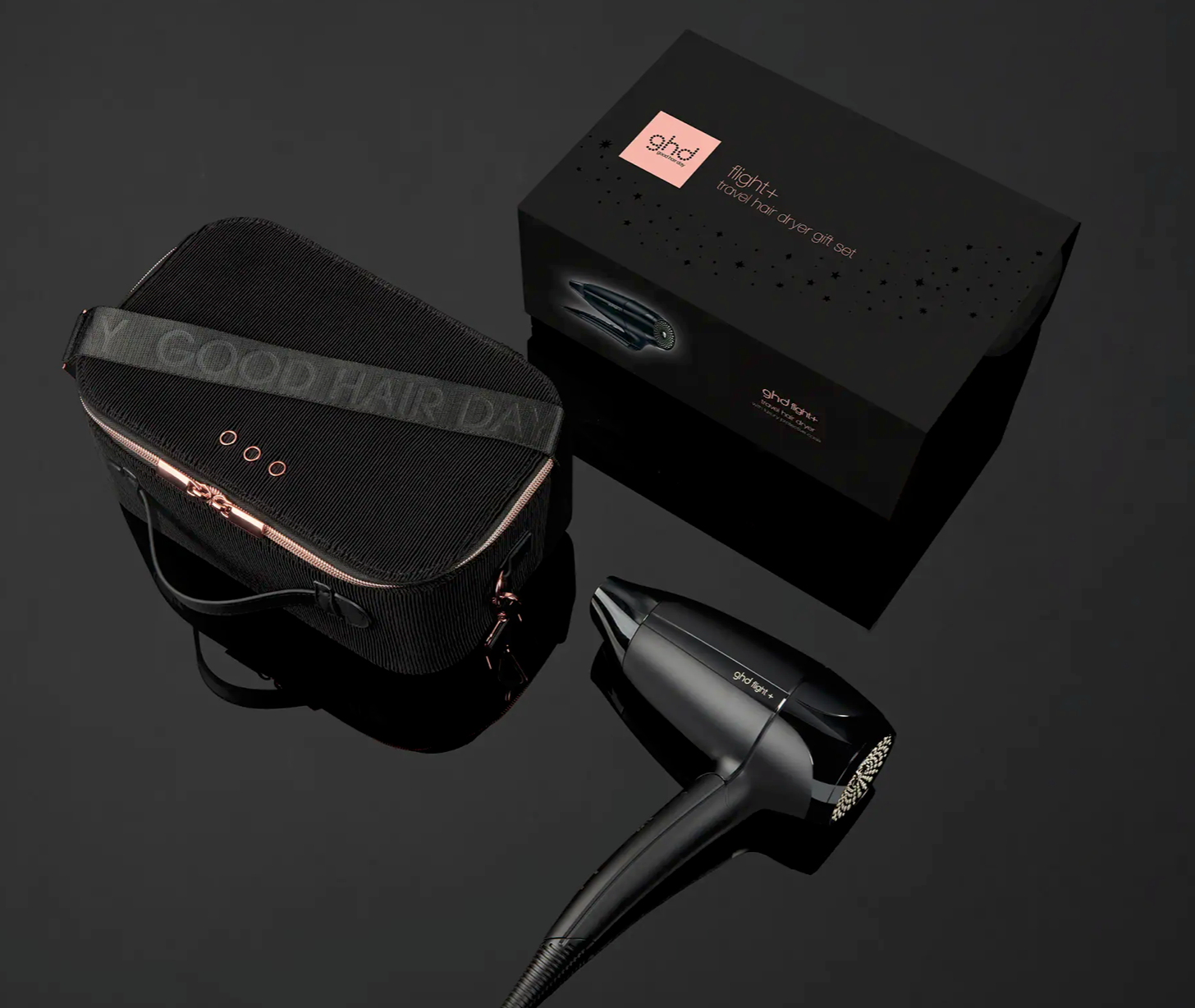 GHD FLIGHT+ TRAVEL HAIR DRYER FESTIVE GIFT SET