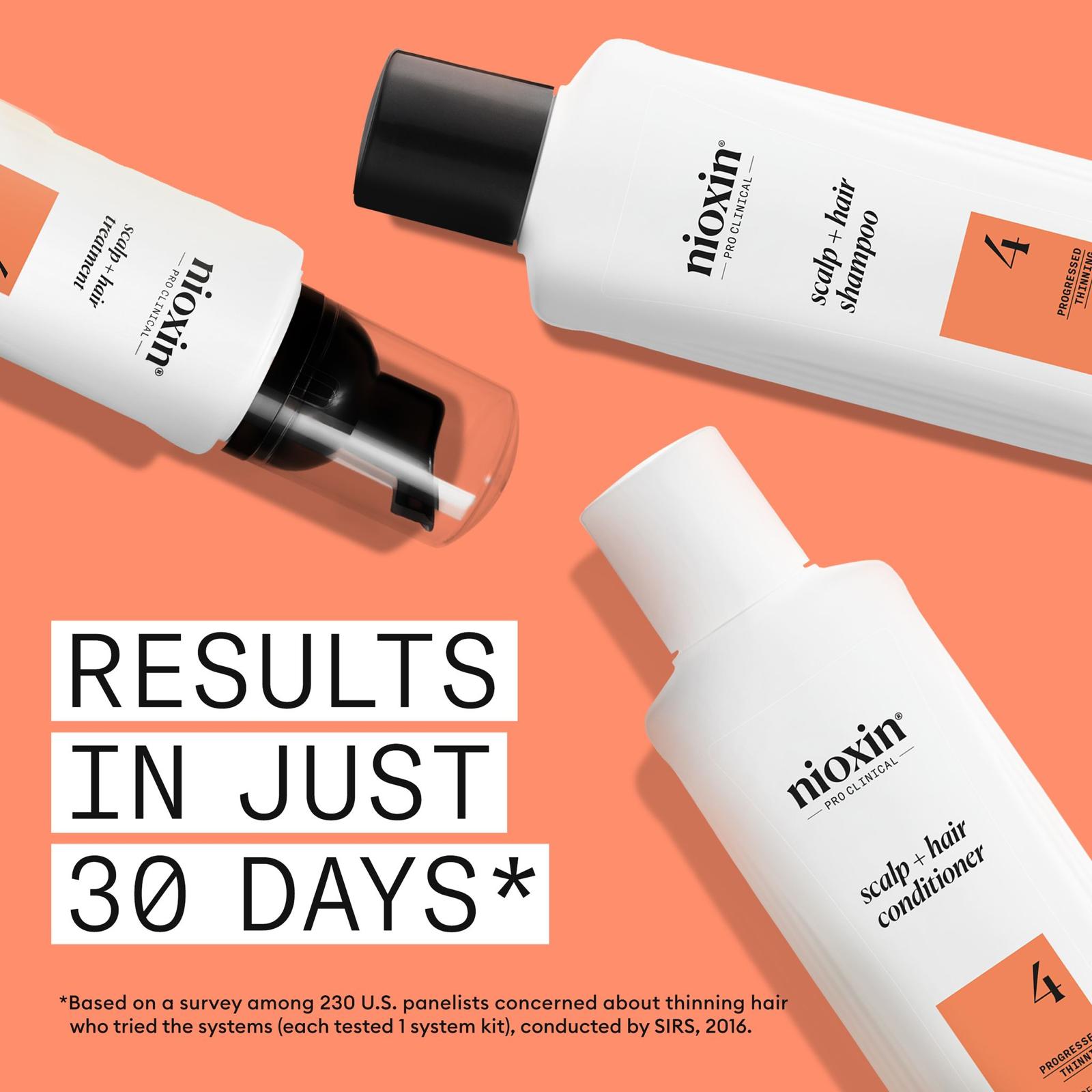 Nioxin Scalp and Hair Thickening System 4 for Coloured, dry and damaged hair Treated Hair with Progressed Thinning, Trial Kit